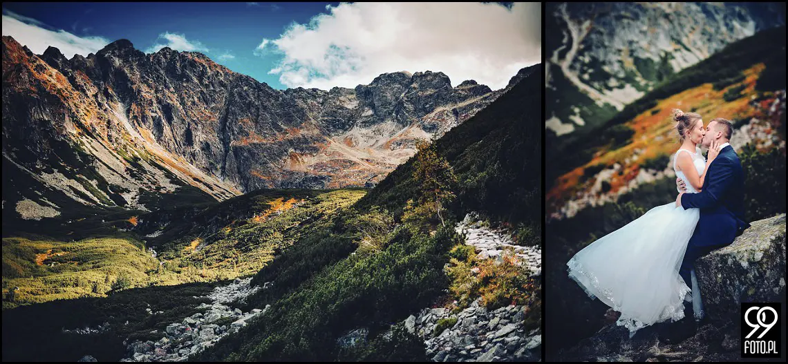 Opactwo Cystersów Mogiła, Plener ślubny Czarny Staw Gąsienicowy, Sesja zdjęciowa Kasprowy Wierch