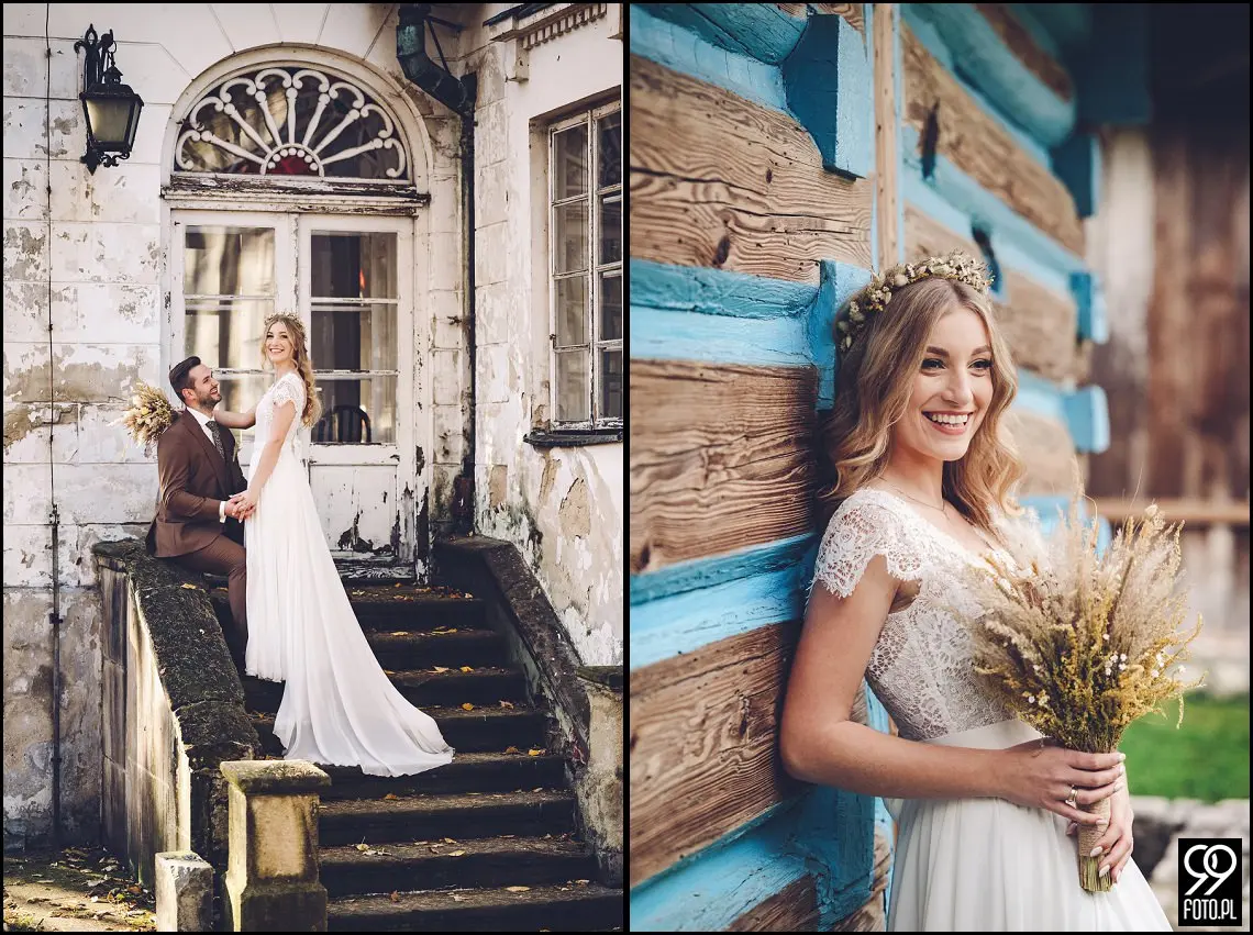 plener ślubny w Krakowie, Park Mogilany, Opactwo Benedyktynów Tyniec, sprawdzone miejsce plenerowe