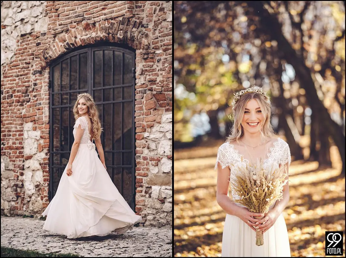 plener ślubny w Krakowie, Park Mogilany, Opactwo Benedyktynów Tyniec, sprawdzone miejsce plenerowe