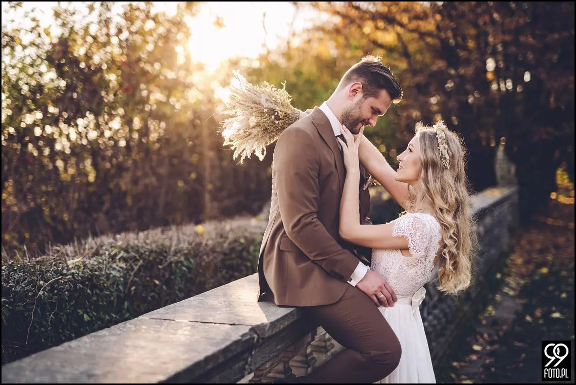 plener ślubny w Krakowie, Park Mogilany, Opactwo Benedyktynów Tyniec, sprawdzone miejsce plenerowe