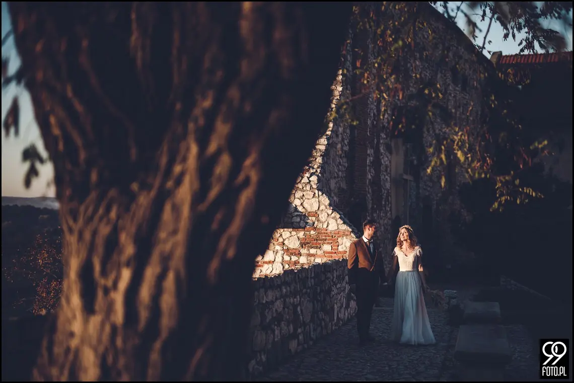 plener ślubny w Krakowie, Park Mogilany, Opactwo Benedyktynów Tyniec, sprawdzone miejsce plenerowe