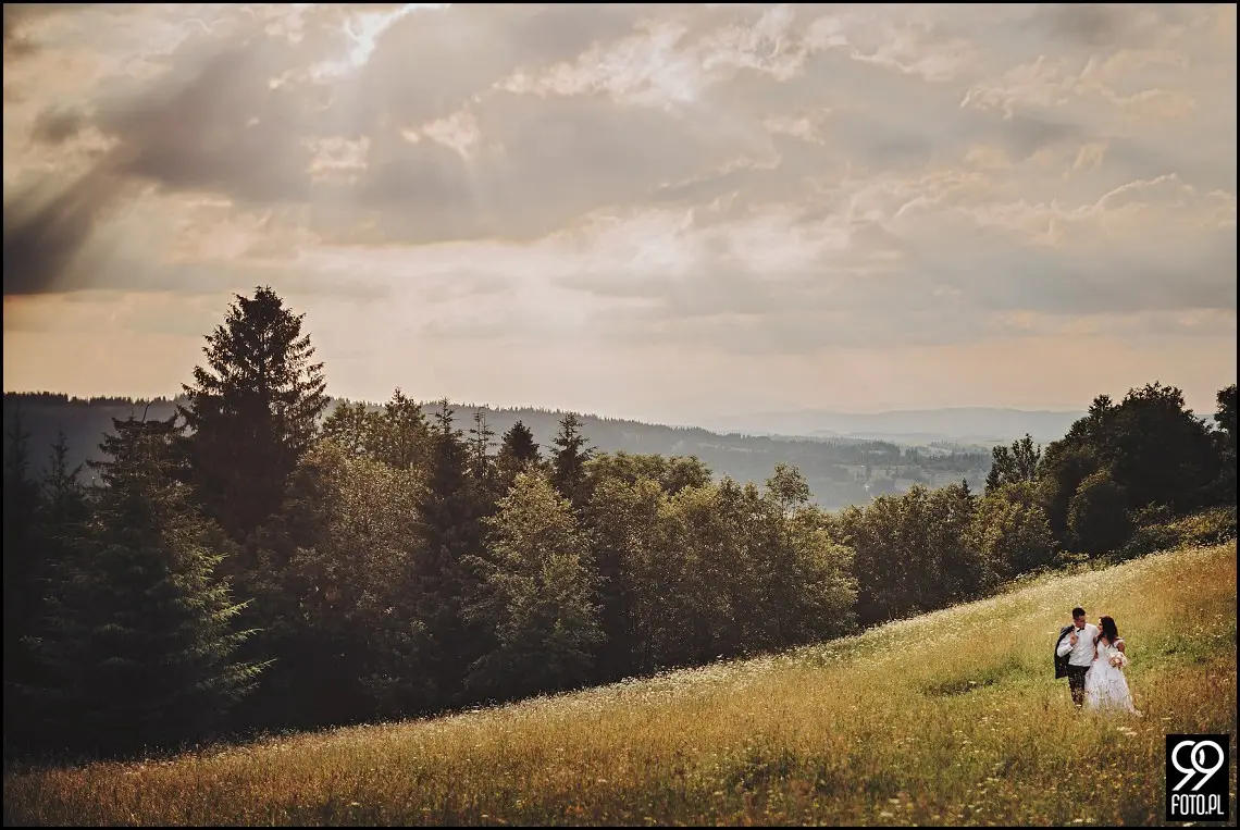 fotograf ślubny sucha beskidzka, restauracja magnolia budzów, sesja zdjęciowa tatry