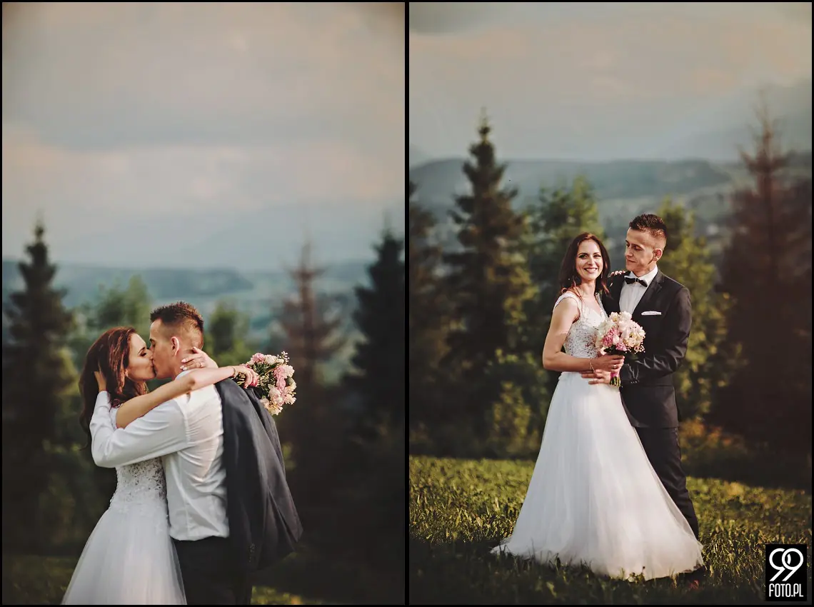 fotograf ślubny sucha beskidzka, restauracja magnolia budzów, sesja zdjęciowa tatry