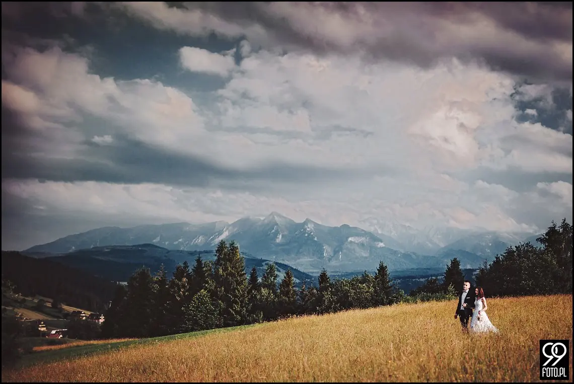 fotograf ślubny sucha beskidzka, restauracja magnolia budzów, sesja zdjęciowa tatry
