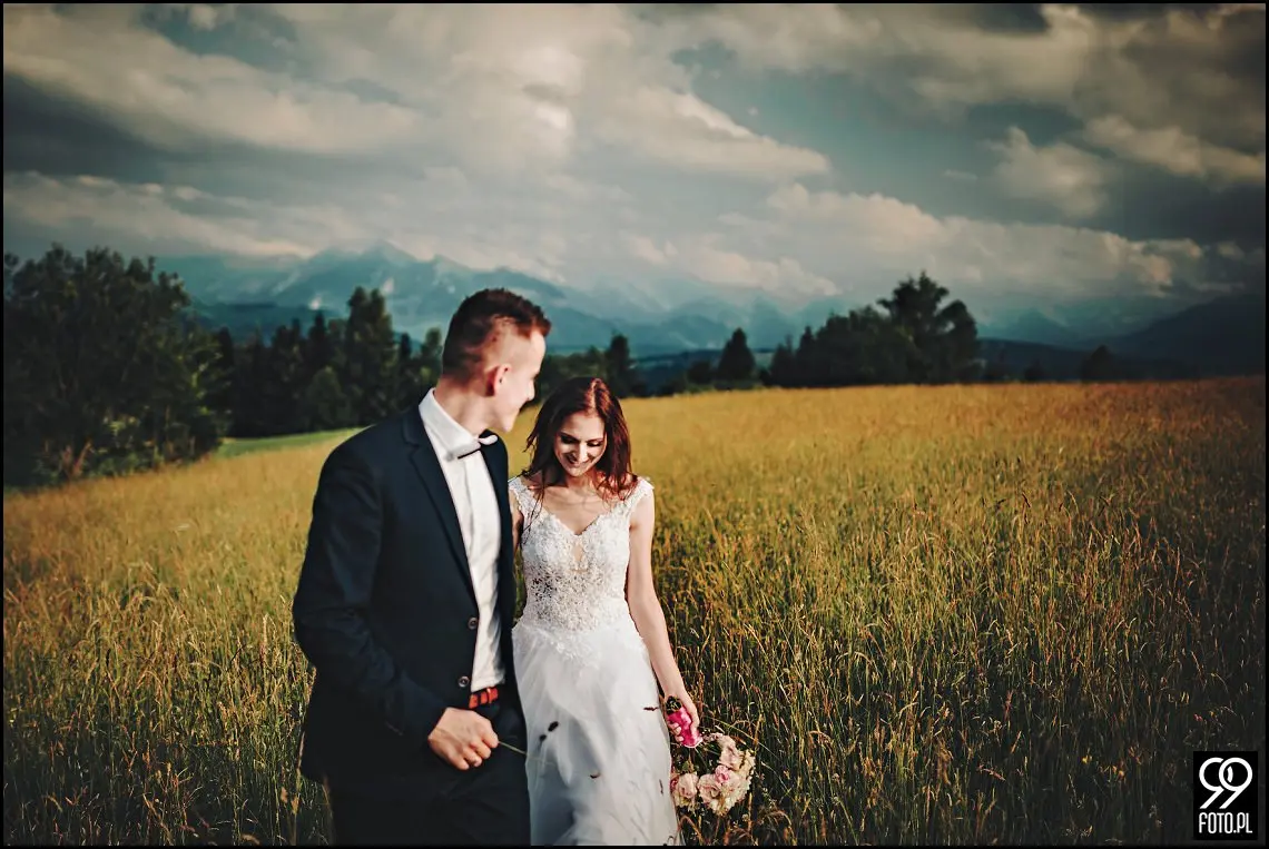 fotograf ślubny sucha beskidzka, restauracja magnolia budzów, sesja zdjęciowa tatry