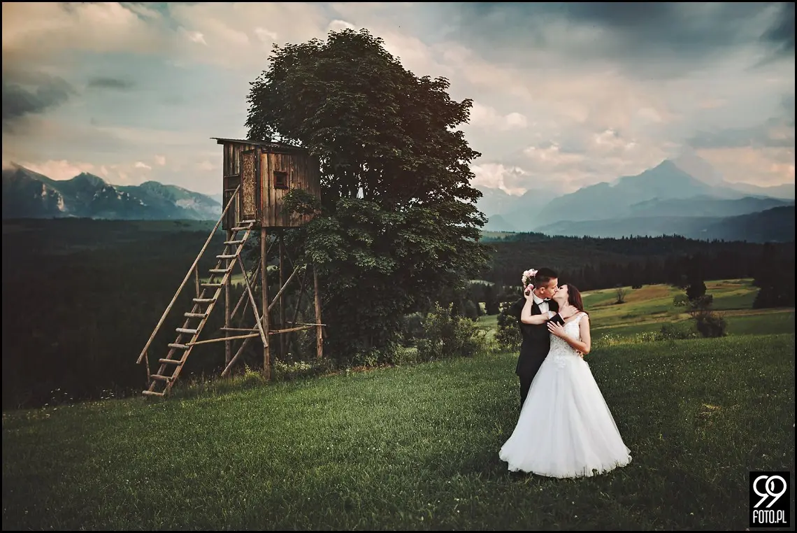 fotograf ślubny sucha beskidzka, restauracja magnolia budzów, sesja zdjęciowa tatry