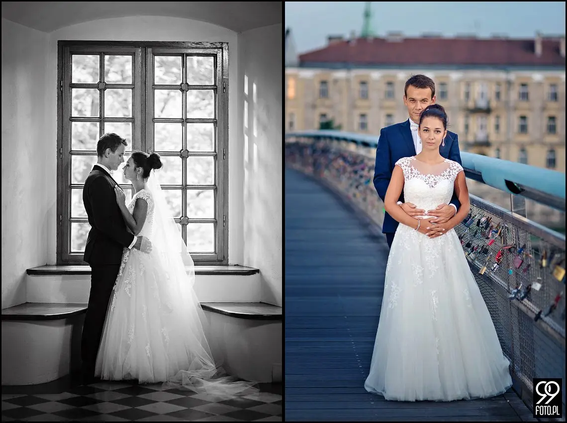 plener ślubny kraków,zdjęcia ślubne kładka bernatka