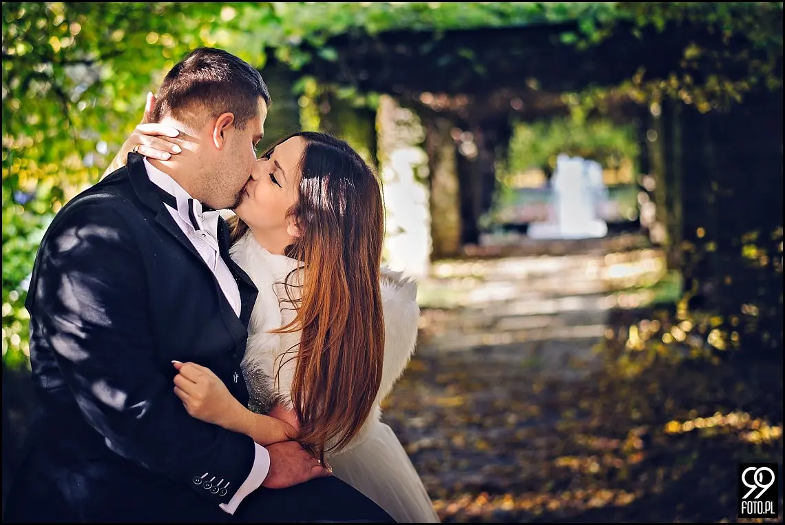 sesja ślubna park zamkowy Żywiec,sesja plenerowa w Żywcu