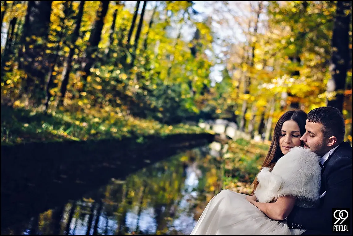 sesja ślubna park zamkowy Żywiec,sesja plenerowa w Żywcu
