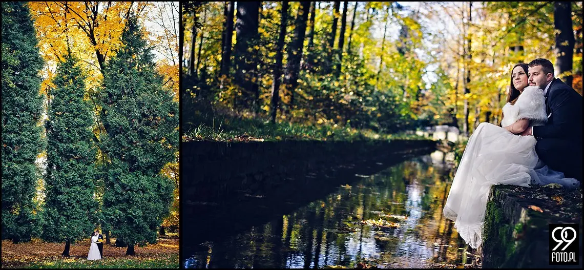 sesja ślubna park zamkowy Żywiec,sesja plenerowa w Żywcu