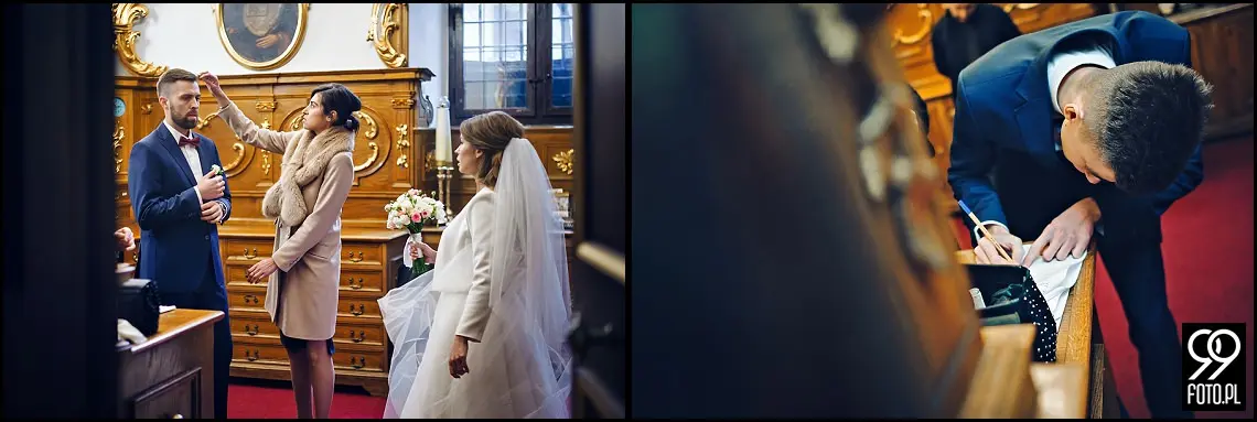 reportaż ślubny kościół Świętej anny kraków,zdjęcia ślubne hotel europejski
