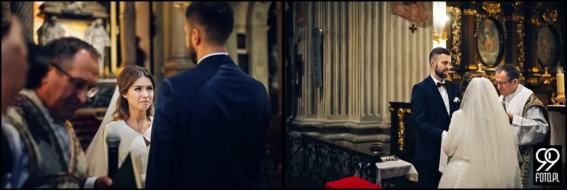 reportaż ślubny kościół Świętej anny kraków,zdjęcia ślubne hotel europejski