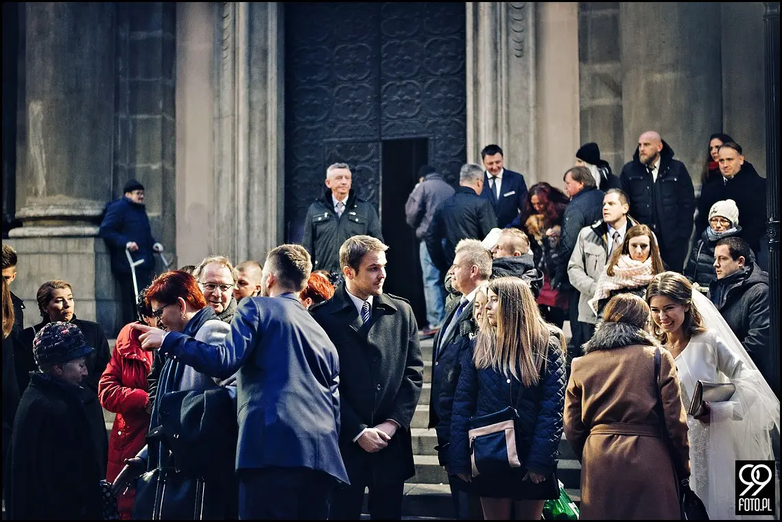 reportaż ślubny kościół Świętej anny kraków,zdjęcia ślubne hotel europejski