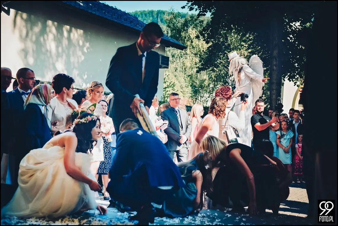 dekoracja sali weselnej,styl rustykalny,osp zawada,fotograf ślubny myślenice