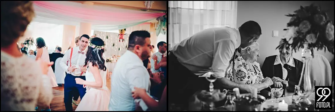 dekoracja sali weselnej,styl rustykalny,osp zawada,fotograf ślubny myślenice