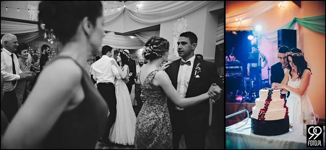 dekoracja sali weselnej,styl rustykalny,osp zawada,fotograf ślubny myślenice