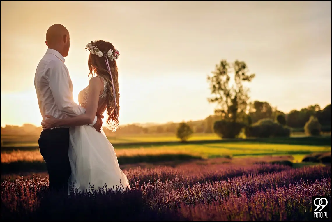 lawendowe pole pod krakowem,sesja ślubna kraków