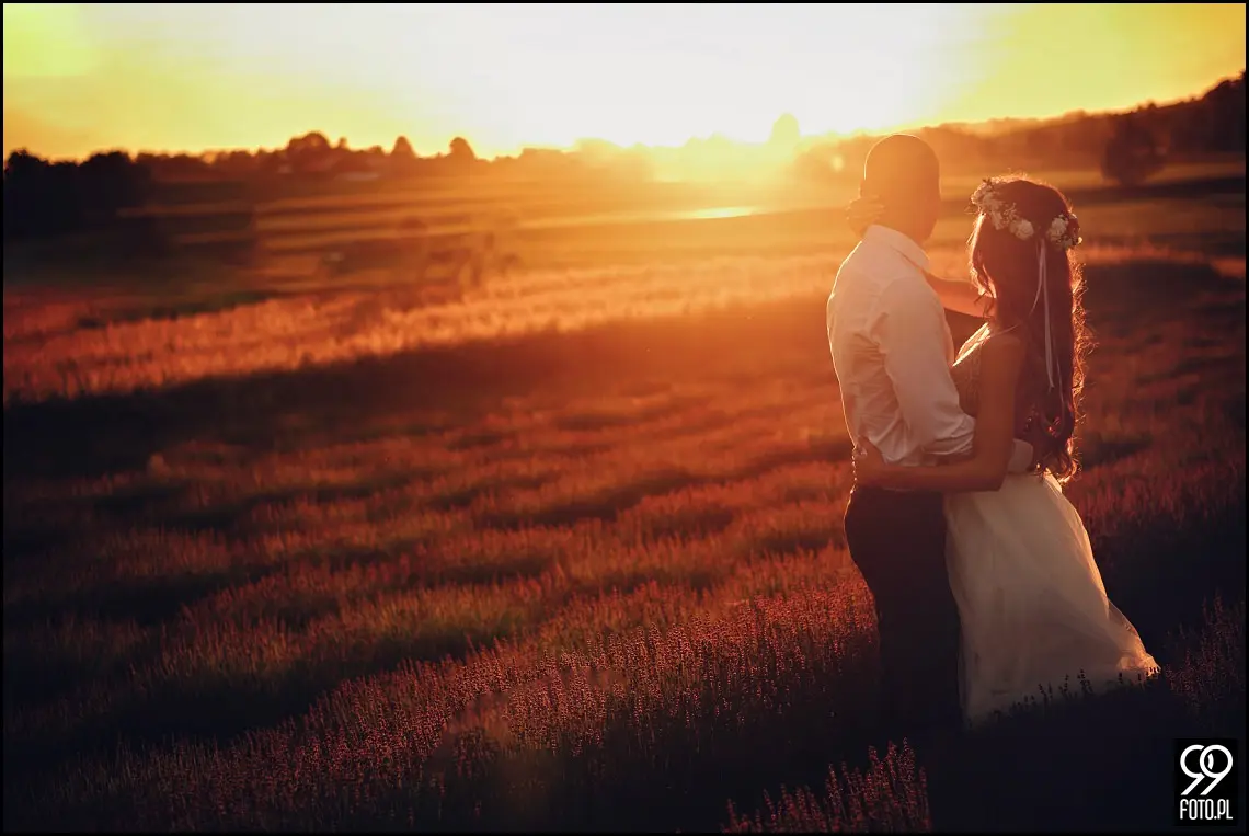 lawendowe pole pod krakowem,sesja ślubna kraków