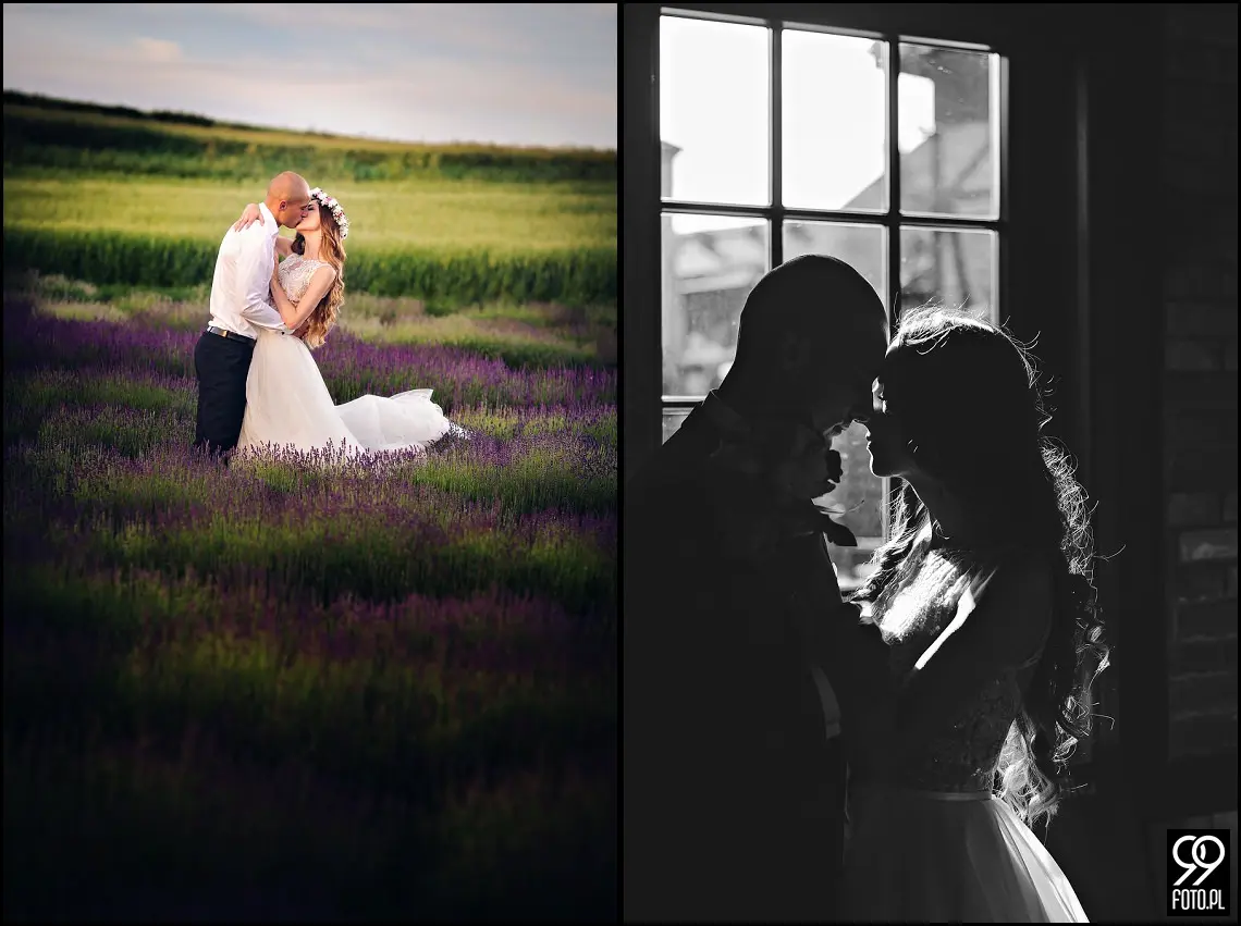 lawendowe pole pod krakowem,sesja ślubna kraków