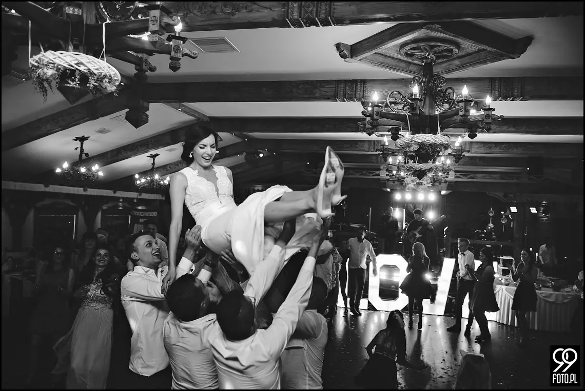 fotograf ślubny Rabka Zdrój, góralski klimat ślubny, wesele kabanos spytkowice