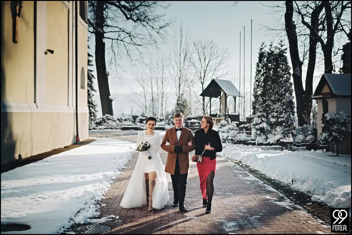 Karczma Pod Kogutkiem Krzywaczka, reportaż ślubny Maków Podhalański