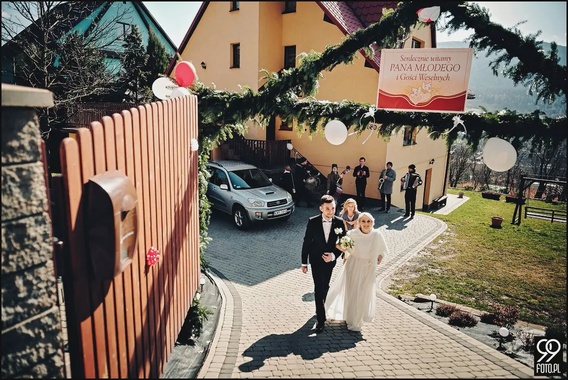 Dom weselny Aleksandra, zdjęcia ślubne Mszana Dolna, fotograf na wesele Mszana