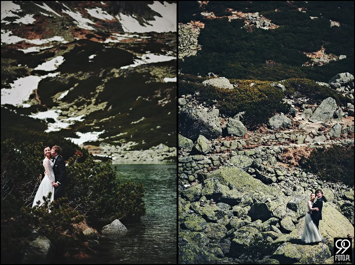plener ślubny słowacja, sesja zdjęciowa łomnicki staw, szczyrbskie pleso