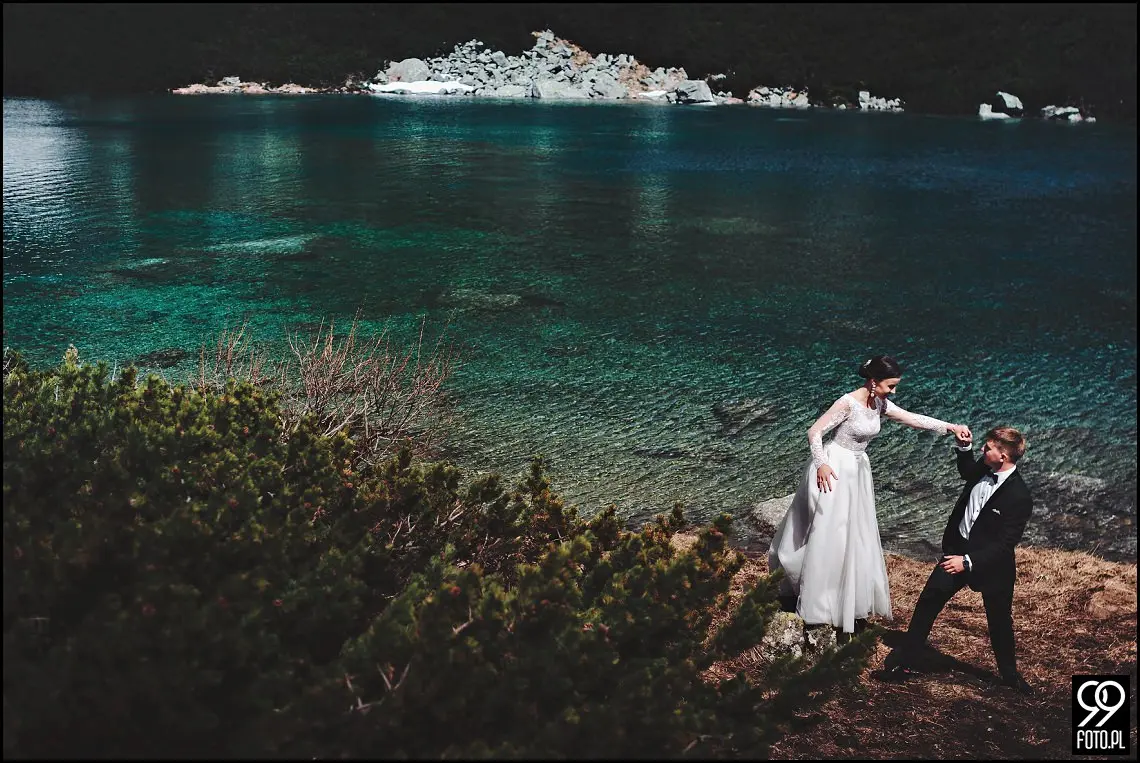 plener ślubny słowacja, sesja zdjęciowa łomnicki staw, szczyrbskie pleso