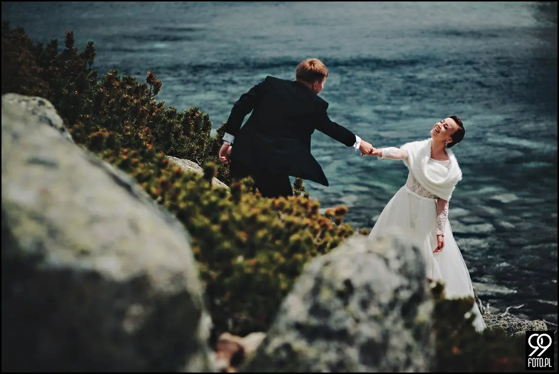 plener ślubny słowacja, sesja zdjęciowa łomnicki staw, szczyrbskie pleso