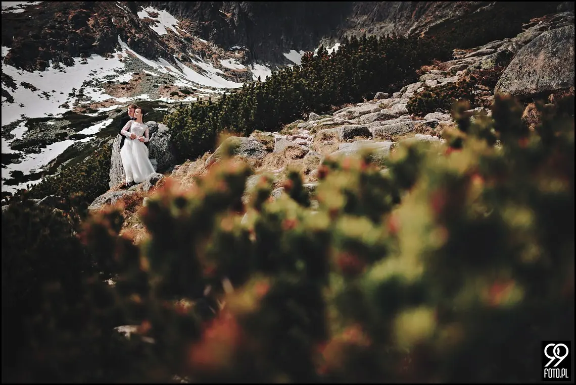 plener ślubny słowacja, sesja zdjęciowa łomnicki staw, szczyrbskie pleso