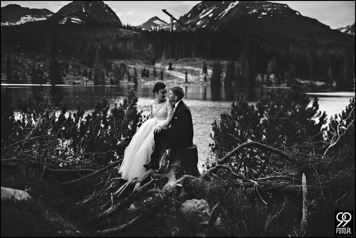 plener ślubny słowacja, sesja zdjęciowa łomnicki staw, szczyrbskie pleso