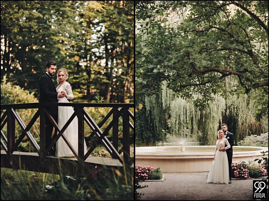 Ogród Botaniczny w Krakowie, ślubna sesja zdjęciowa Kraków, plener ślubny w dzień po ślubie