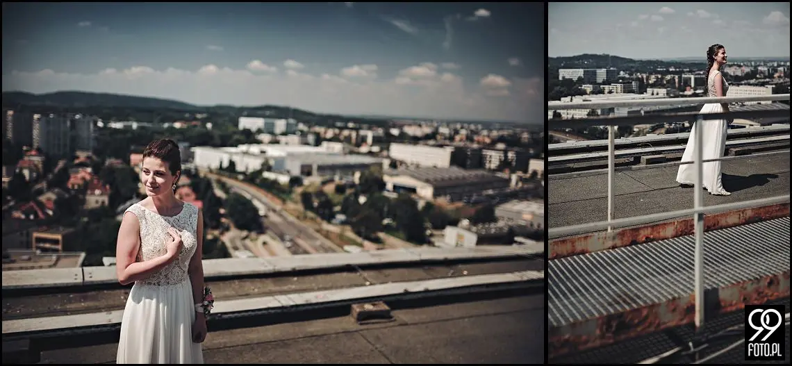 restauracja tiffany wola filipowska, fotograf na ślub krzeszowice, first look na dachu wieżowca