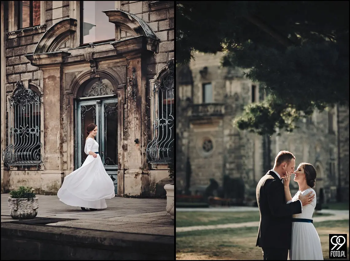 zamek moszna, plenerowa sesja fotograficzna, zdjęcia ślubne w pałacu