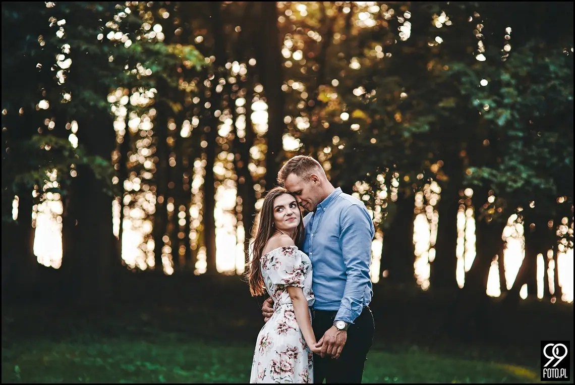 sesja narzeczeńska Kraków, Park Mogilany, Opactwo Benedyktynów Tyniec, Opactwo Tynieckie