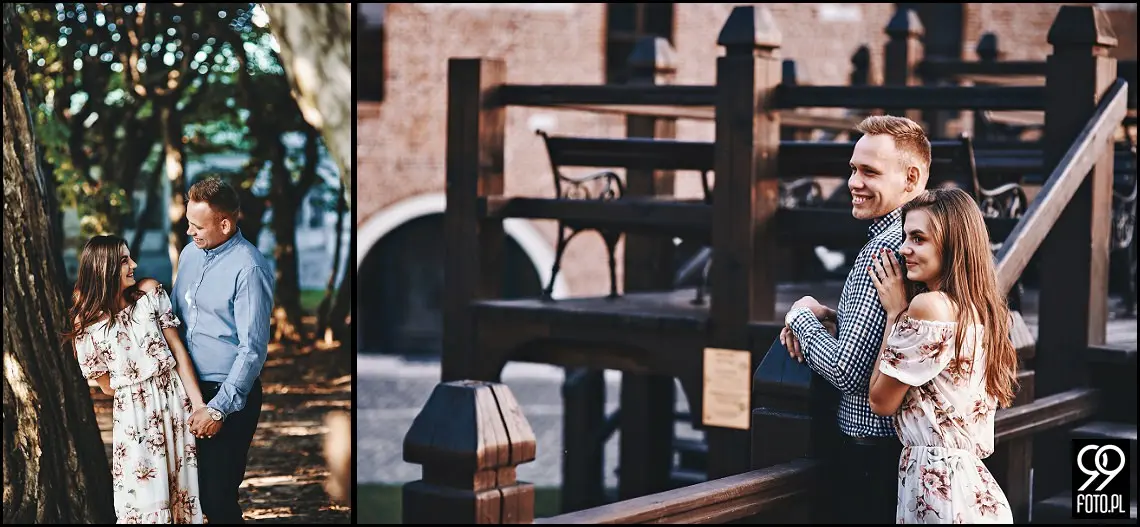 sesja narzeczeńska Kraków, Park Mogilany, Opactwo Benedyktynów Tyniec, Opactwo Tynieckie