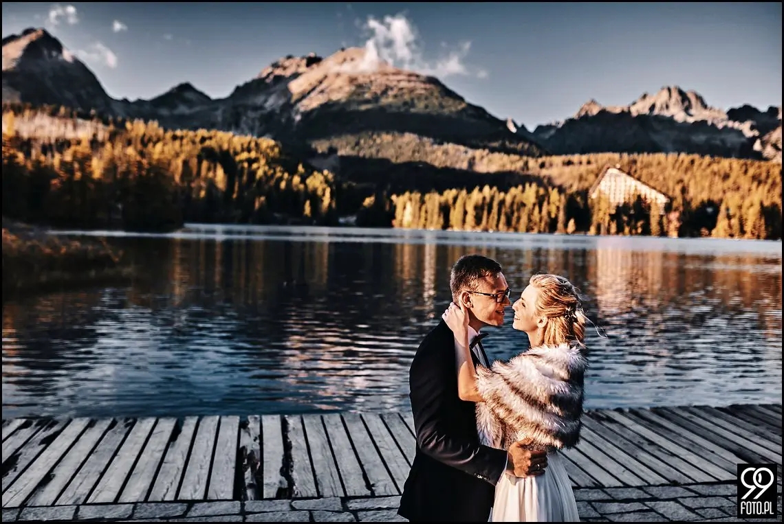sesja ślubna Słowacja, Tatrzańska Łomnica, Jezioro Szczyrbskie, sesja zdjęciowa w Wysokich Tatrach