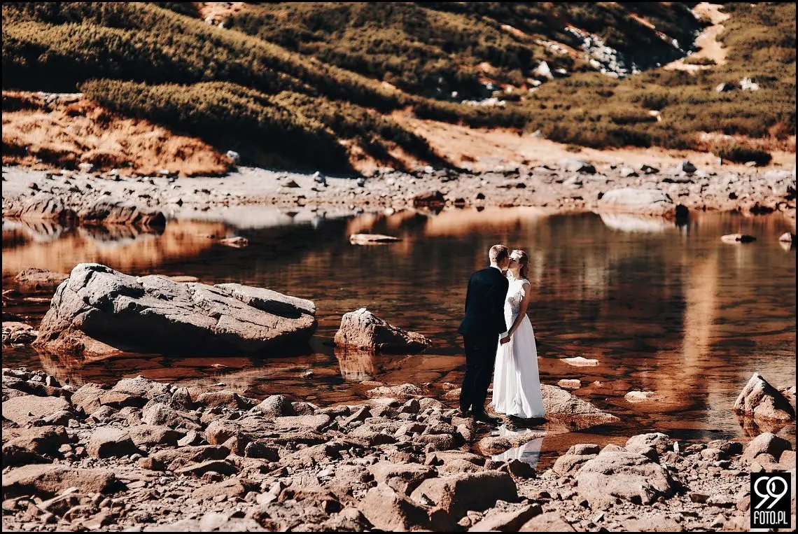 sesja ślubna Słowacja, Tatrzańska Łomnica, Jezioro Szczyrbskie, sesja zdjęciowa w Wysokich Tatrach