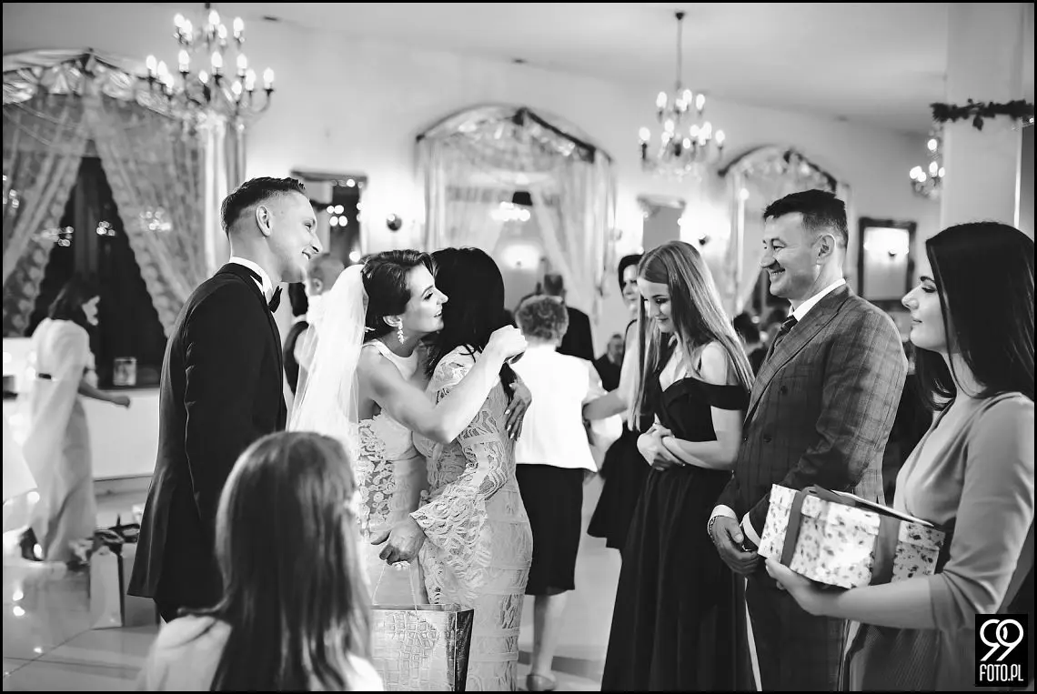 wesele glamour, ślub w stylu glamour, dworek fantazja skomielna biała