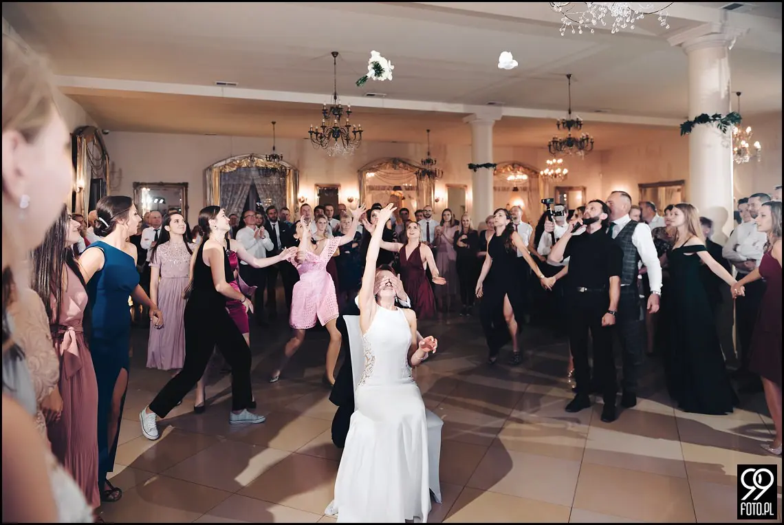 wesele glamour, ślub w stylu glamour, dworek fantazja skomielna biała