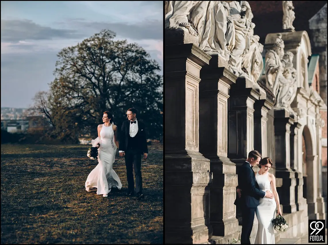 plener ślubny w czasie epidemii koronawirusa, sesja zdjęciowa na rynku w Krakowie