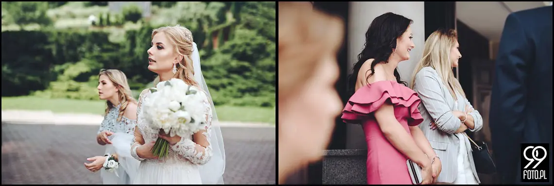 wesele w bystrej, ogród pełen lawendy klimontów, plener o zachodzie słońca