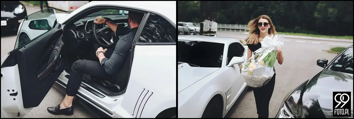 wesele w bystrej, ogród pełen lawendy klimontów, plener o zachodzie słońca