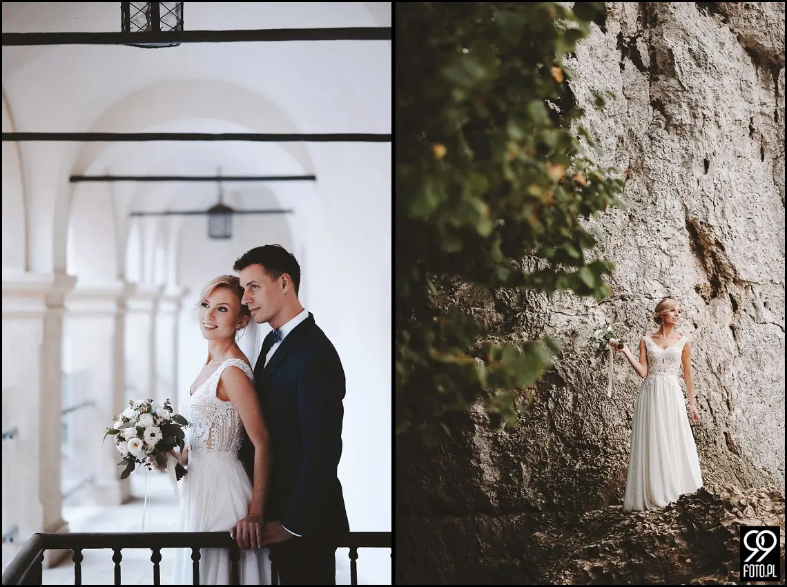 plener ślubny zamek pieskowa skała, sesja ślubna w zamku