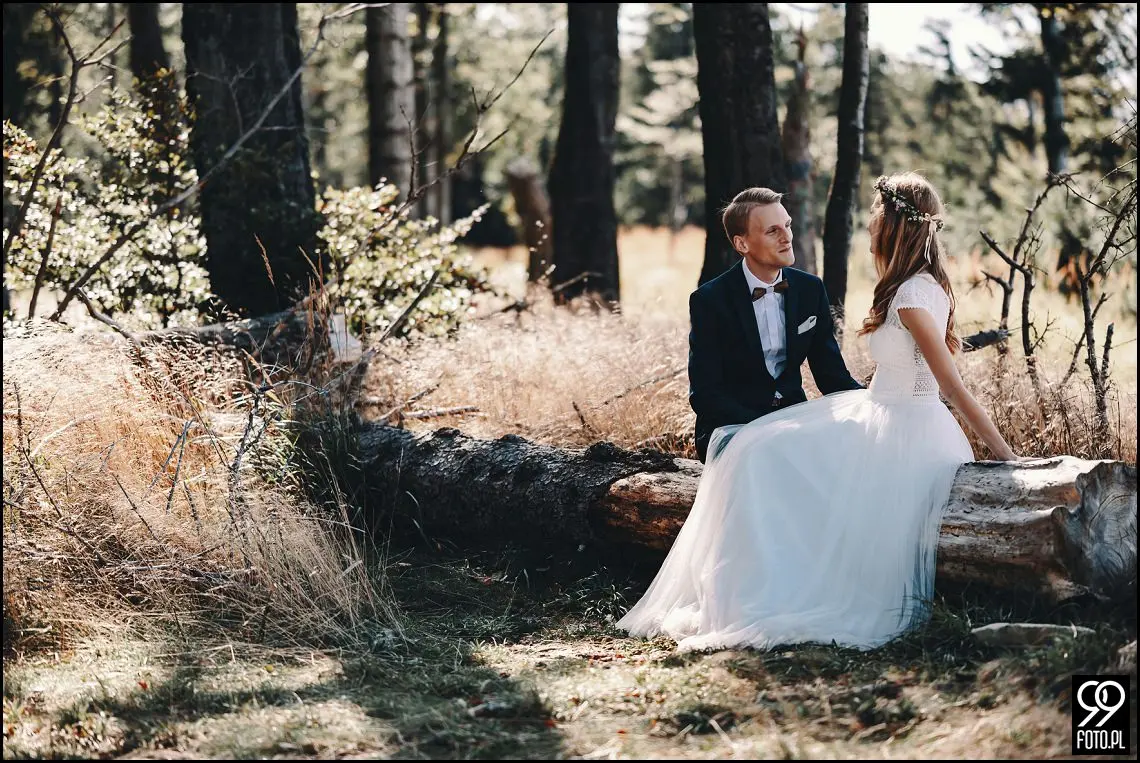 Plener ślubny w Beskidach, sesja ślubna w Beskidzie Śląskim, Szyndzielnia, Klimczok