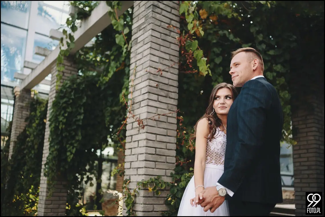 plener ślubny w Ogrodzie Botanicznym, zakochani w Krakowie, ślubna sesja zdjęciowa jesienią