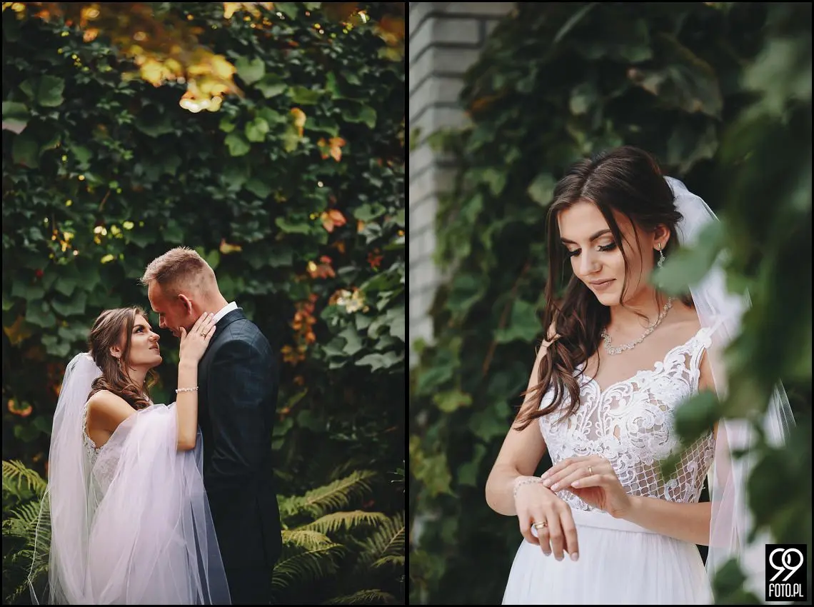 plener ślubny w Ogrodzie Botanicznym, zakochani w Krakowie, ślubna sesja zdjęciowa jesienią