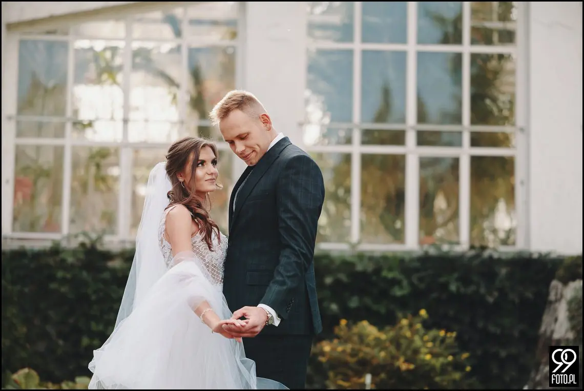 plener ślubny w Ogrodzie Botanicznym, zakochani w Krakowie, ślubna sesja zdjęciowa jesienią