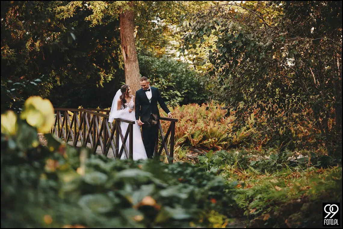 plener ślubny w Ogrodzie Botanicznym, zakochani w Krakowie, ślubna sesja zdjęciowa jesienią
