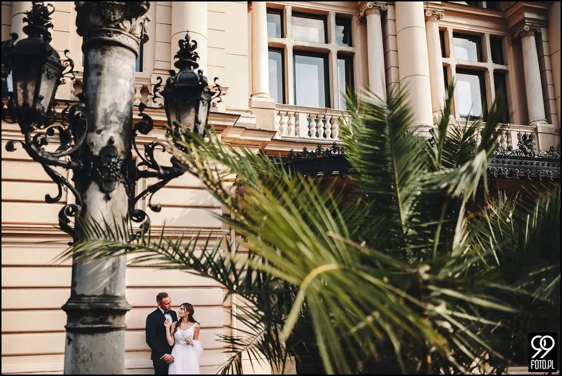 plener ślubny w Ogrodzie Botanicznym, zakochani w Krakowie, ślubna sesja zdjęciowa jesienią